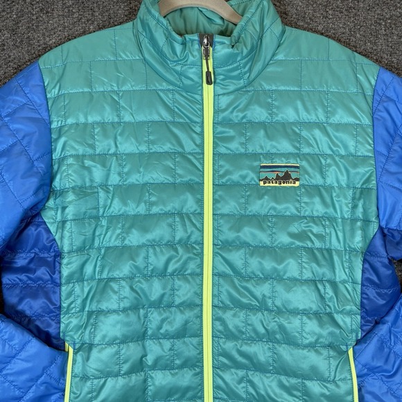 Mens L New Patagonia Nano Puff Jacket Size Small Color Subtidal Blue $239 - Picture 2 of 15